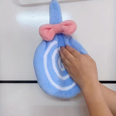 Lollipop Hanging Towel Coral Fleece Quick-drying Towel
