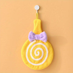 Lollipop Hanging Towel Coral Fleece Quick-drying Towel