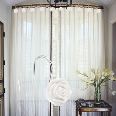 12pcs Rose Shower Curtain Hook - Decorative Bathroom Accessories