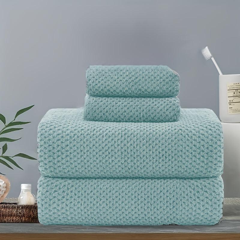 4pcs Coral Velvet Towel Set Soft Absorbent Bath Linen Sets