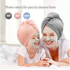 Microfiber Hair Towel Soft Hair Drying Cap Solid Hair Towel