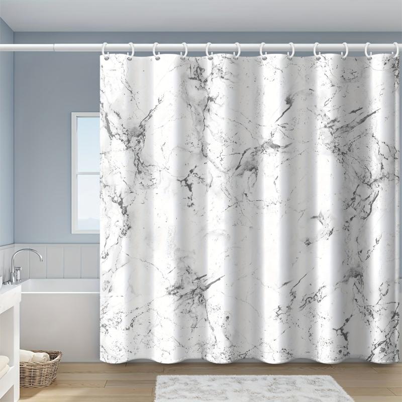Marble Pattern Shower Curtain Waterproof & Mildew Proof