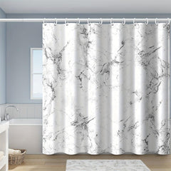 Marble Pattern Shower Curtain Waterproof & Mildew Proof
