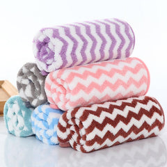 Striped Washcloth Thickened Fingertip Towel Soft Absorbent Towel 30x30cm