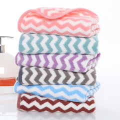 Striped Washcloth Thickened Fingertip Towel Soft Absorbent Towel 30x30cm