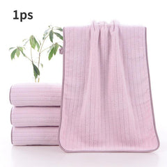 Soft Coral Fleece Striped Hand Towel