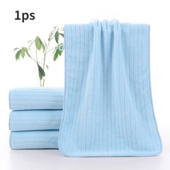 Soft Coral Fleece Striped Hand Towel