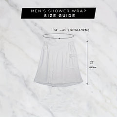Men's Microfiber Bath Skirt Soft Absorbent Shower Wrap Towel