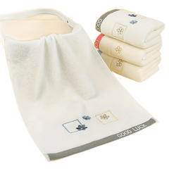 1pc Flower Embroidered Hand Towel Soft Skin-friendly Face Towel