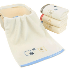 1pc Flower Embroidered Hand Towel Soft Skin-friendly Face Towel