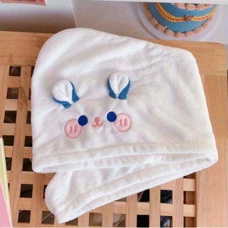 Cartoon Pettern Hair Drying Cap Plush Coral Velvet Hair Towel