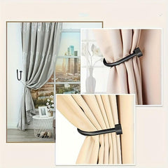 2pcs U Shaped Curtain Holdback Wall Mounted Curtain Hook