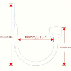 2pcs U Shaped Curtain Holdback Wall Mounted Curtain Hook