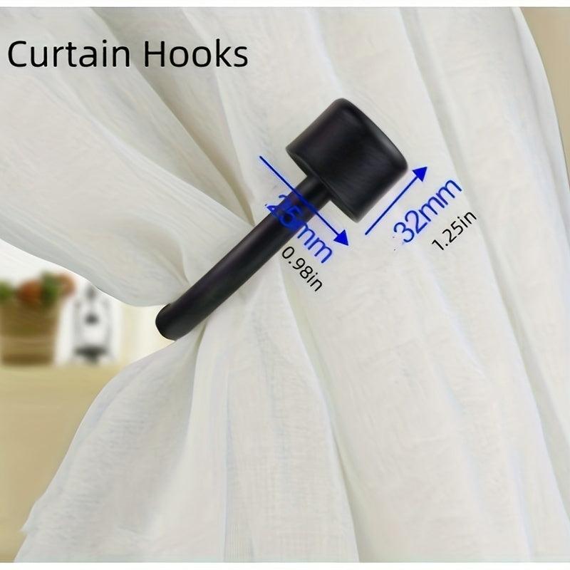 2pcs U Shaped Curtain Holdback Wall Mounted Curtain Hook