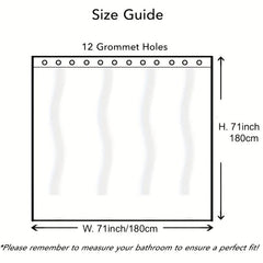Cactus Printed Shower Curtain Waterproof With 12 Grommets & Hooks