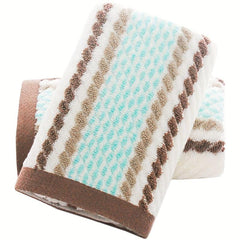 Striped Pattern Hand Towel Cotton Soft Absorbent Decorative Towel For Bathroom