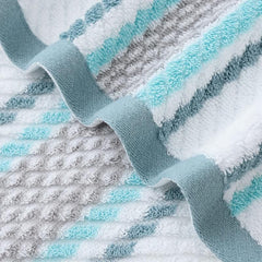 Striped Pattern Hand Towel Cotton Soft Absorbent Decorative Towel For Bathroom