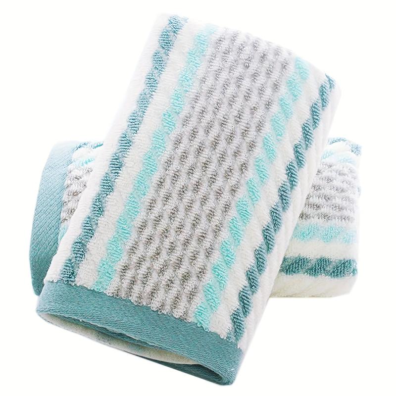 Striped Pattern Hand Towel Cotton Soft Absorbent Decorative Towel For Bathroom