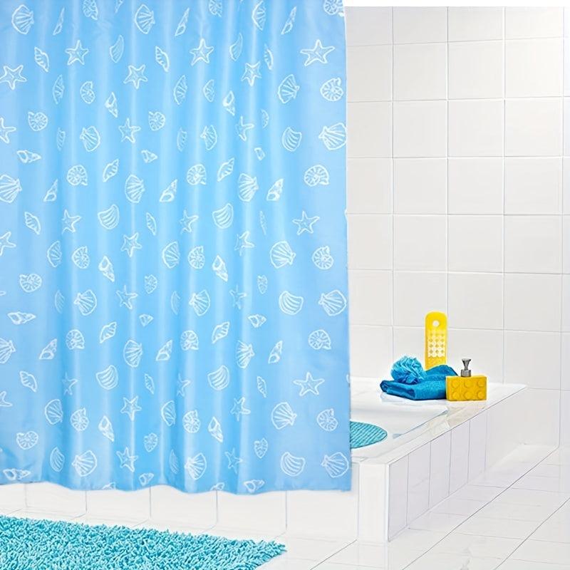 Ocean Shell Shower Curtain Set with Hooks