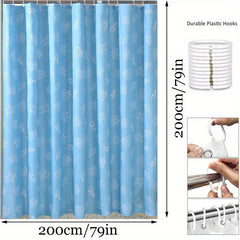 Ocean Shell Shower Curtain Set with Hooks