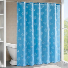 Ocean Shell Shower Curtain Set with Hooks