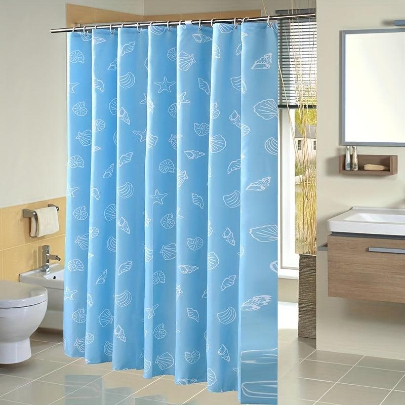 Ocean Shell Shower Curtain Set with Hooks