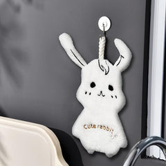Rabbit Fingertip Towel Coral Fleece Quick-drying Handkerchief