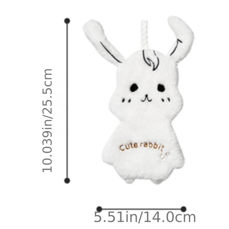 Rabbit Fingertip Towel Coral Fleece Quick-drying Handkerchief