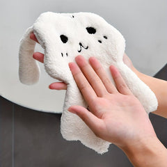 Rabbit Fingertip Towel Coral Fleece Quick-drying Handkerchief