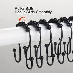 1pc Bathway Shower Curtain Hooks Rust Proof Double Shower Curtain Hooks