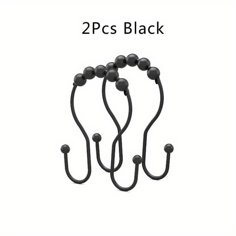 1pc Bathway Shower Curtain Hooks Rust Proof Double Shower Curtain Hooks
