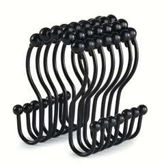 1pc Bathway Shower Curtain Hooks Rust Proof Double Shower Curtain Hooks
