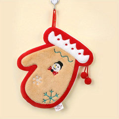 Christmas Fingertip Towel Coral Fleece Soft Cleaning Rag Absorbent Towel