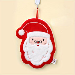 Christmas Fingertip Towel Coral Fleece Soft Cleaning Rag Absorbent Towel