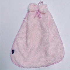 Soft Coral Fleece Hand Towel with Hanging Loop for Bathroom