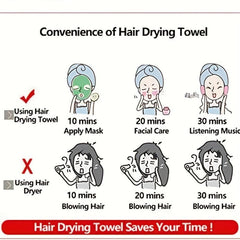 Coral Fleece Hair Towel Absorbent Quick Drying Shower Cap Hair Towel