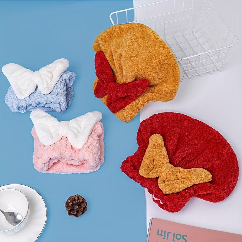 Coral Fleece Hair Towel Absorbent Quick Drying Shower Cap Hair Towel