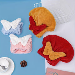 Coral Fleece Hair Towel Absorbent Quick Drying Shower Cap Hair Towel