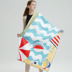 Microfiber Beach Towel Quick Drying Absorbent Sandproof Lightweight Blanket