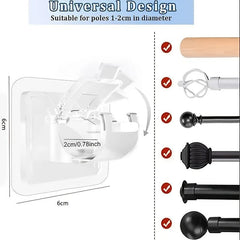 Adhesive Curtain Rod Brackets for Bathroom Hotel