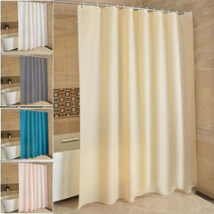 Waterproof Fabric Shower Curtain with Grommet Hooks