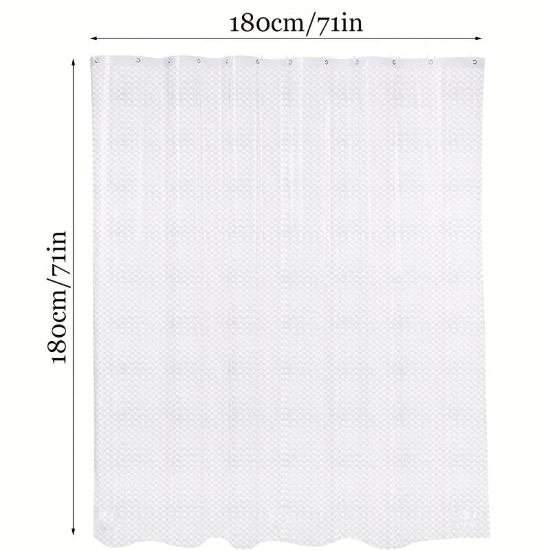 Clear Shower Curtain Waterproof Mildew Proof Bath Curtain Bathroom Decor