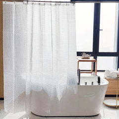 Clear Shower Curtain Waterproof Mildew Proof Bath Curtain Bathroom Decor
