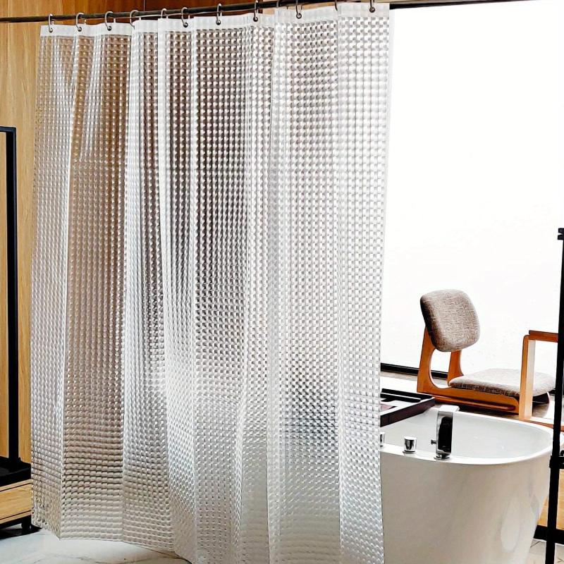 Clear Shower Curtain Waterproof Mildew Proof Bath Curtain Bathroom Decor