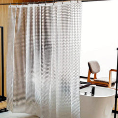 Clear Shower Curtain Waterproof Mildew Proof Bath Curtain Bathroom Decor
