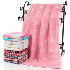 Cartoon Bath Towel for Kids, Soft & Absorbent, Home Bathroom Supplies
