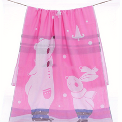 Cartoon Bath Towel for Kids, Soft & Absorbent, Home Bathroom Supplies