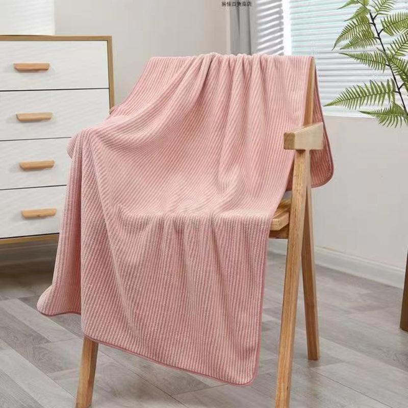 Coral Fleece Bath Towel Soft Absorbent Thicken Towel For Home Bathroom