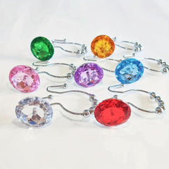 12pcs Rhinestone Shower Curtain Hooks Decorative Bathroom Accessories