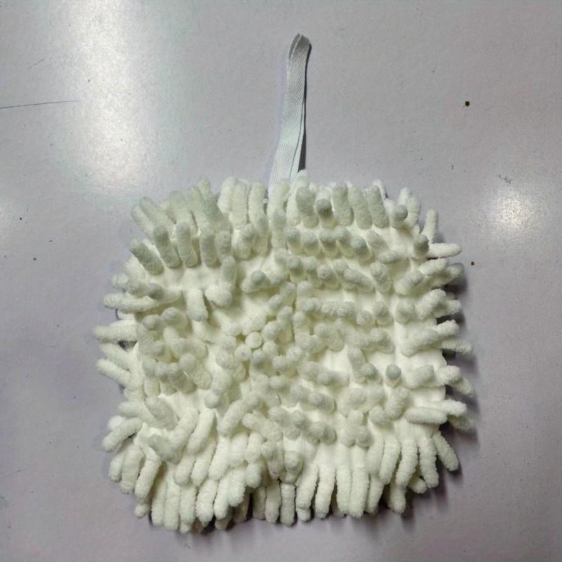 Fluffy Chenille Hanging Towel for Kitchen and Bathroom Use